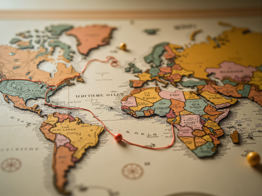 Global trade map showing connection between China and Middle East with agarwood product icons